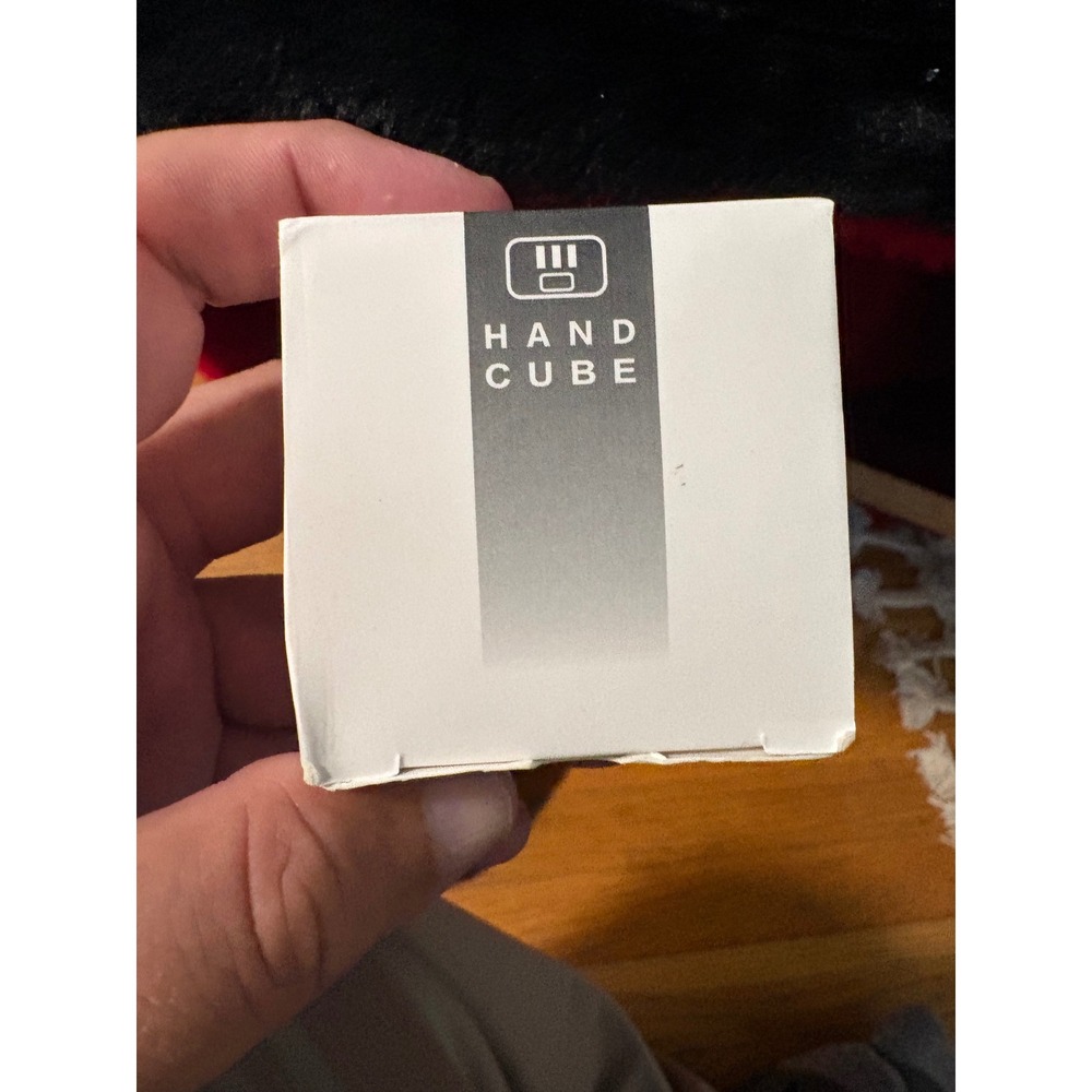 Hand Cube Fidget Toy Black and Lime Green Stress Relief Sensory Tool